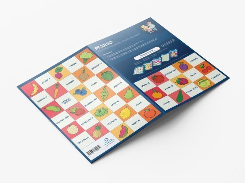 Anglické pexeso - Fruit and vegetablesOvoce a zelenina