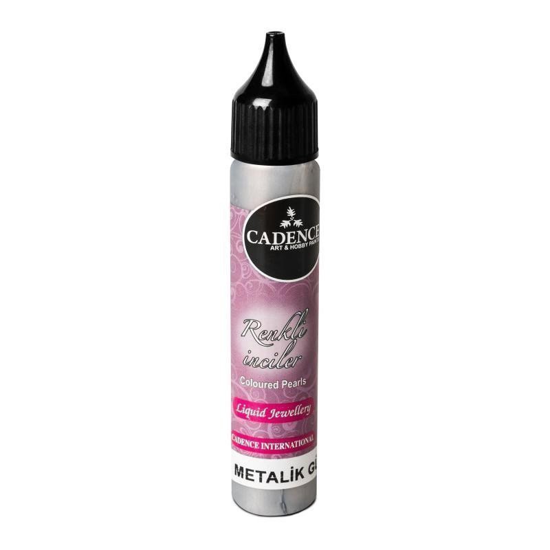 Tekuté perly metalické Cadence - Stříbrná 25 ml