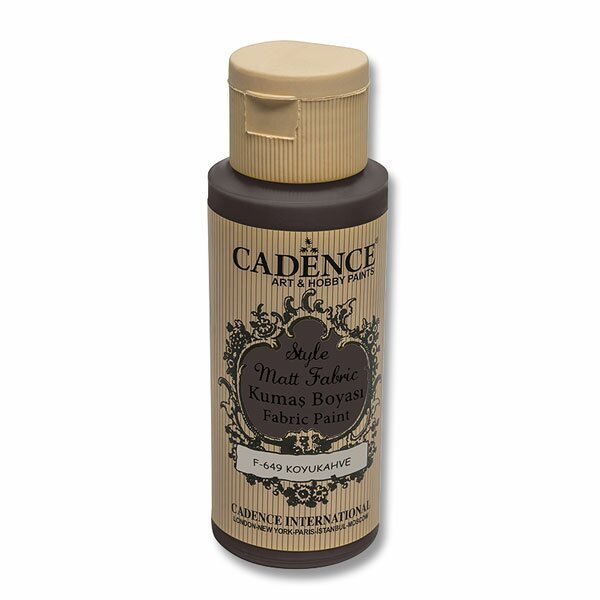 Textilní barva Cadence Style Matt Fabric - tmavě hnědá / 50 ml