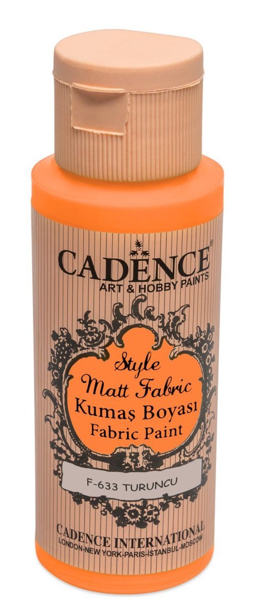 Textilní barva Cadence Style Matt Fabric - oranžová 50 ml