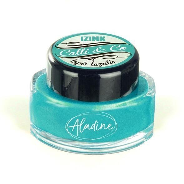 Kaligrafický inkoust Aladine IZINK CALLI CO - metalický blankytně modrý 15 ml