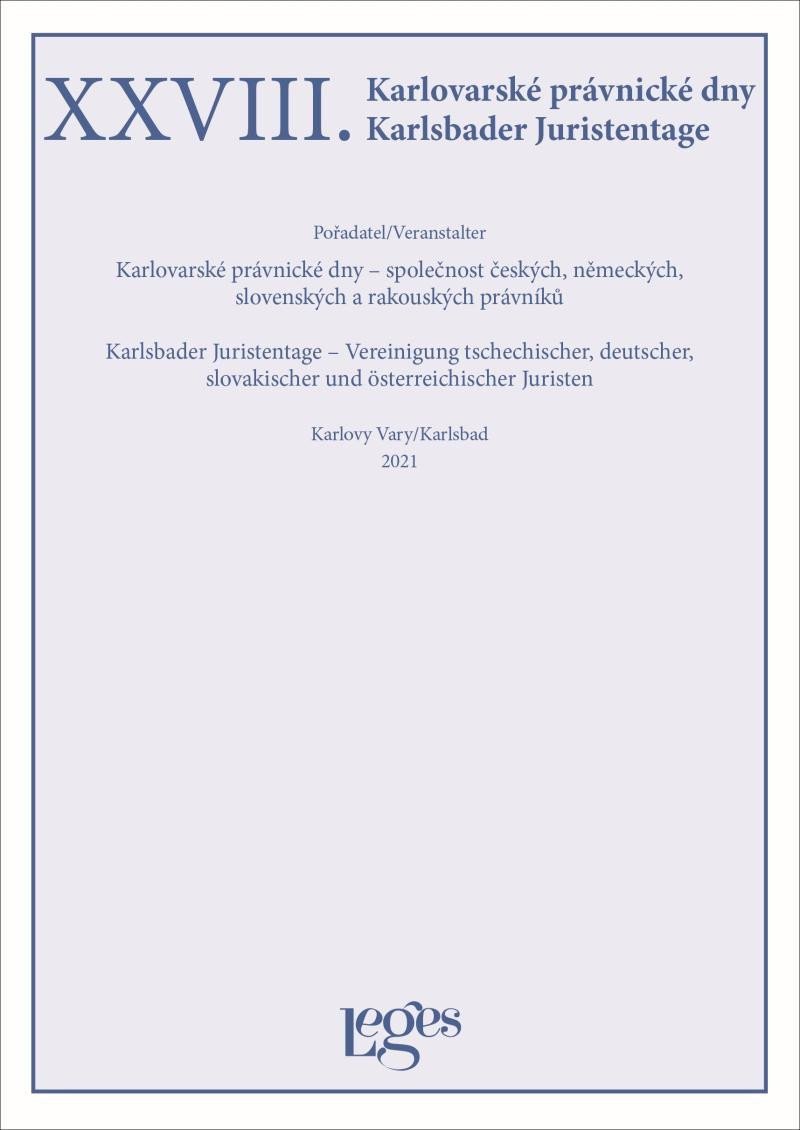 XXVIII Karlovarské právnické dny – Zoufalý Vladimír