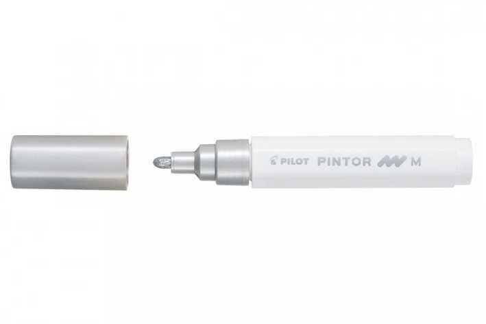 PILOT Pintor Medium akrylový popisovač 15-22mm - stříbrný