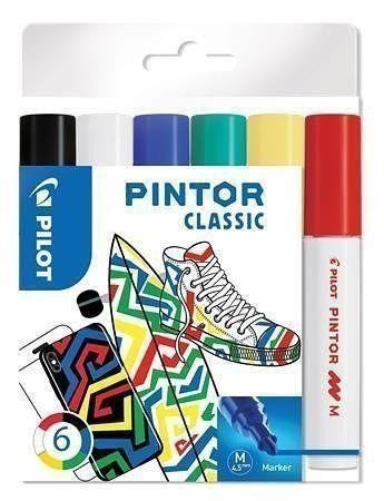 PILOT Pintor Medium Sada akrylových popisovačů 15-22mm - Classic 6 ks