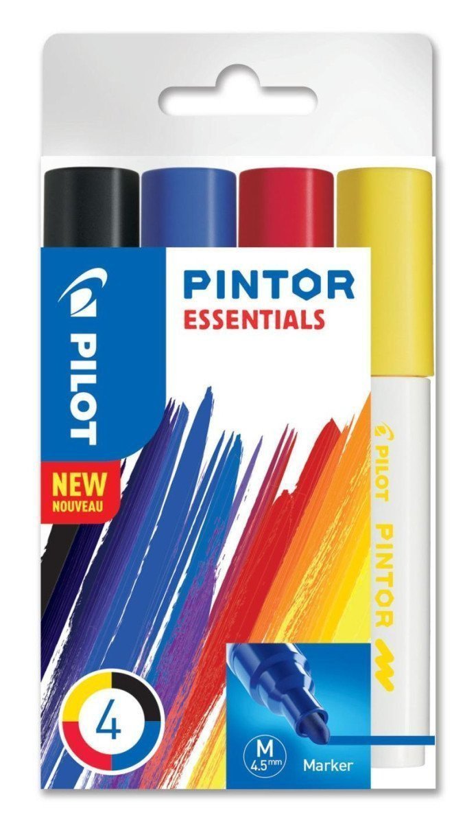 PILOT Pintor Medium Sada akrylových popisovačů 15-22mm - Základní barvy 4 ks