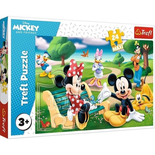 Trefl Puzzle Mickey Mouse Mezi přáteli - Mickey Mouse with friends 24 dílků MAXI