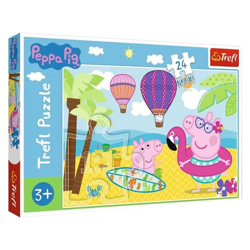 Trefl Puzzle Peppa Pig - Prázdniny 24 dílků MAXI
