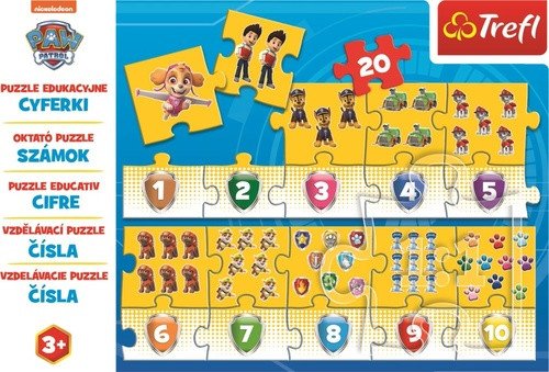 Trefl Puzzle Tlapková patrola - Čísla 20 dílků