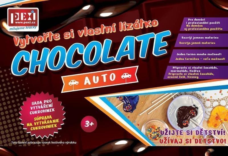 PEXI CHOCOLATE ART Vytvořte si vlastní lízátko - Auto