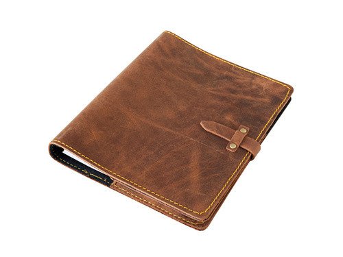 Kožený diář A5 - kůže Pull up Braun