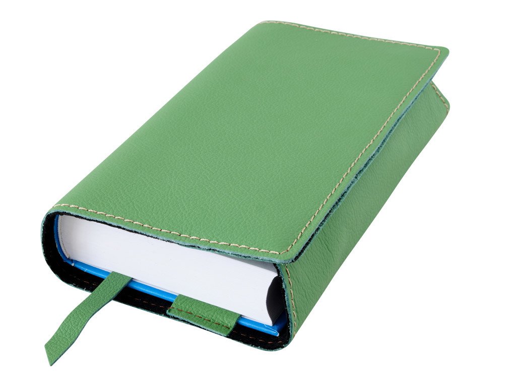 Variabilní kožený obal se záložkou XL - kůže zelená