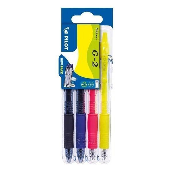 Pilot G2 Sada gelových rolerů 07 mm - 4 barvy