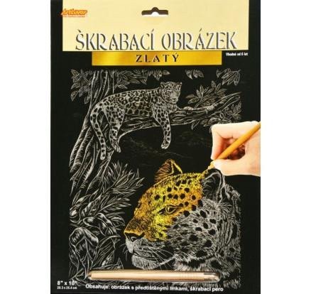 ArtLover Sada Škrabací obrázek - zlatý 203 x 254 cmmix 3 motivů