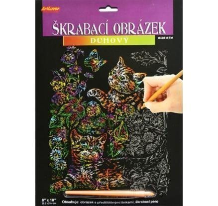 ArtLover Sada Škrabací obrázek - duhový 203 x 254 cmmix 3 motivů