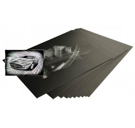Essdee Škrabací folie - holografická 305 x 229 cm 10 ks