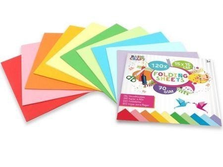 Grafix Sada barevných papírů 15 x 15 cm 70gm2 -120 ks