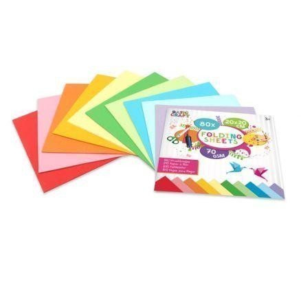 Grafix Sada barevných papírů 20 x 20 cm 70gm2 -80 ks