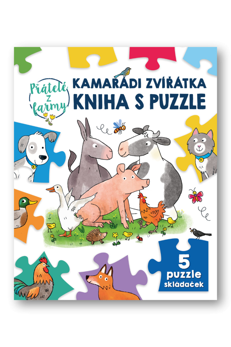 Kamarádi zvířátka kniha s puzzle Přátelé z farmy – Braun Sebastien