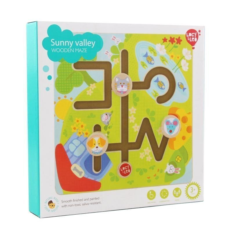Lucy Leo dřevěný motorický labyrint - Slunné údolí
