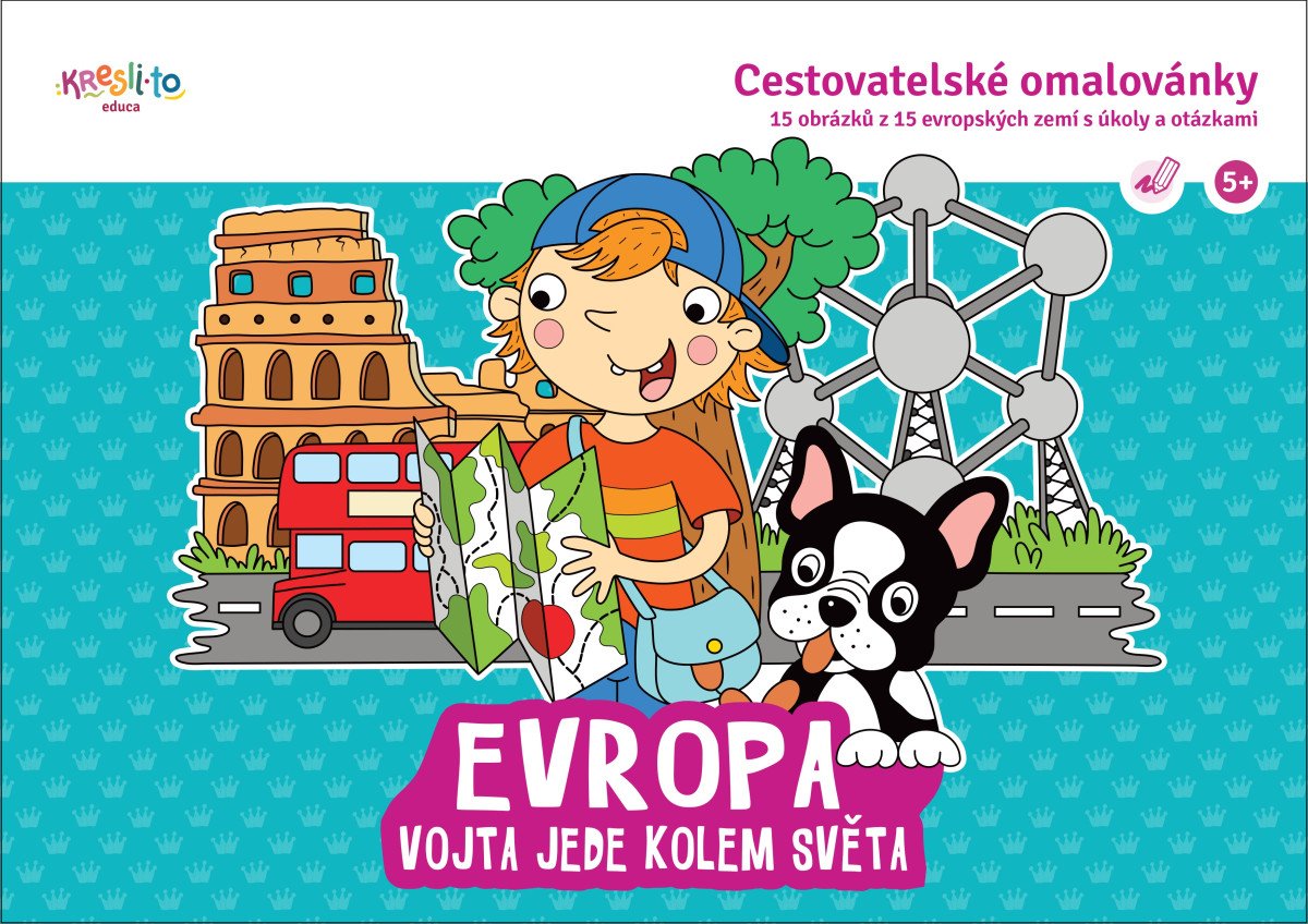 Cestovatelské omalovánky Vojta jede do světa Evropa