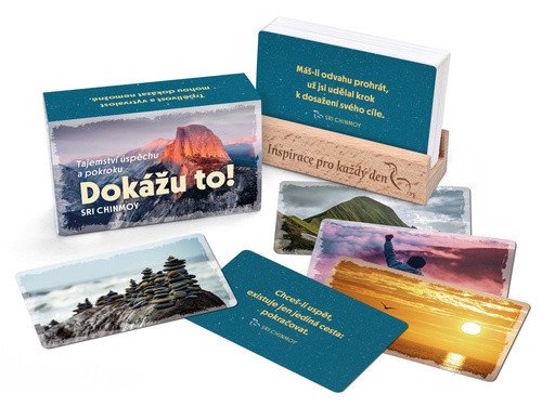 Dokážu to - kartyTajemství úspěchu a pokroku s dřevěným stojánkem – Chinmoy Sri