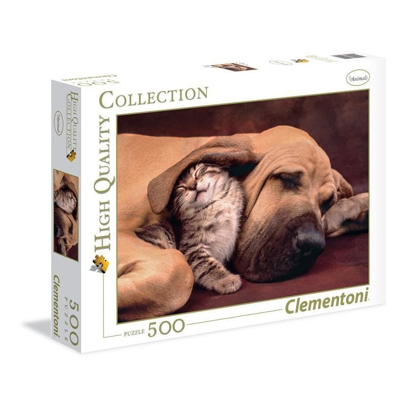 Clementoni Puzzle - Pejsek a kočička 500 dílků