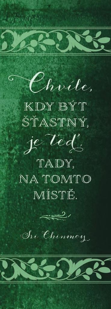 Plechová cedulka Chvíle kdy být šťastný je teď tady na tomto místě