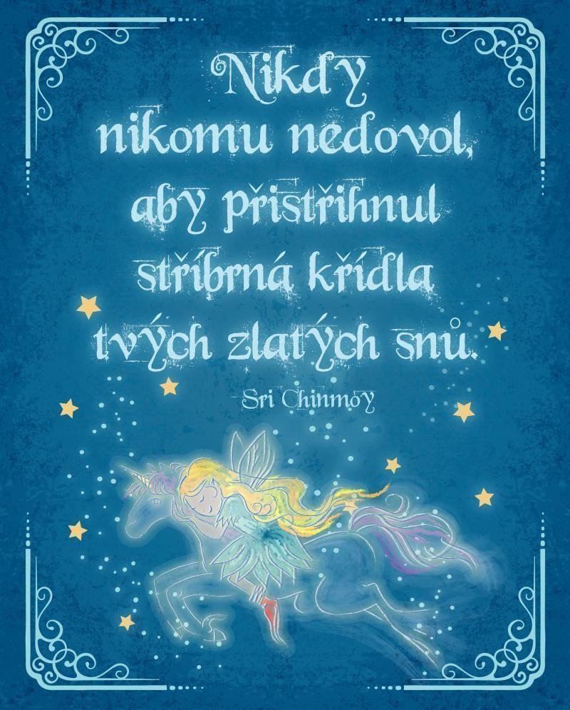 Plechová cedulka Nikdy nikomu nedovol aby přistřihnul stříbrná křídla tvých zlatých snů
