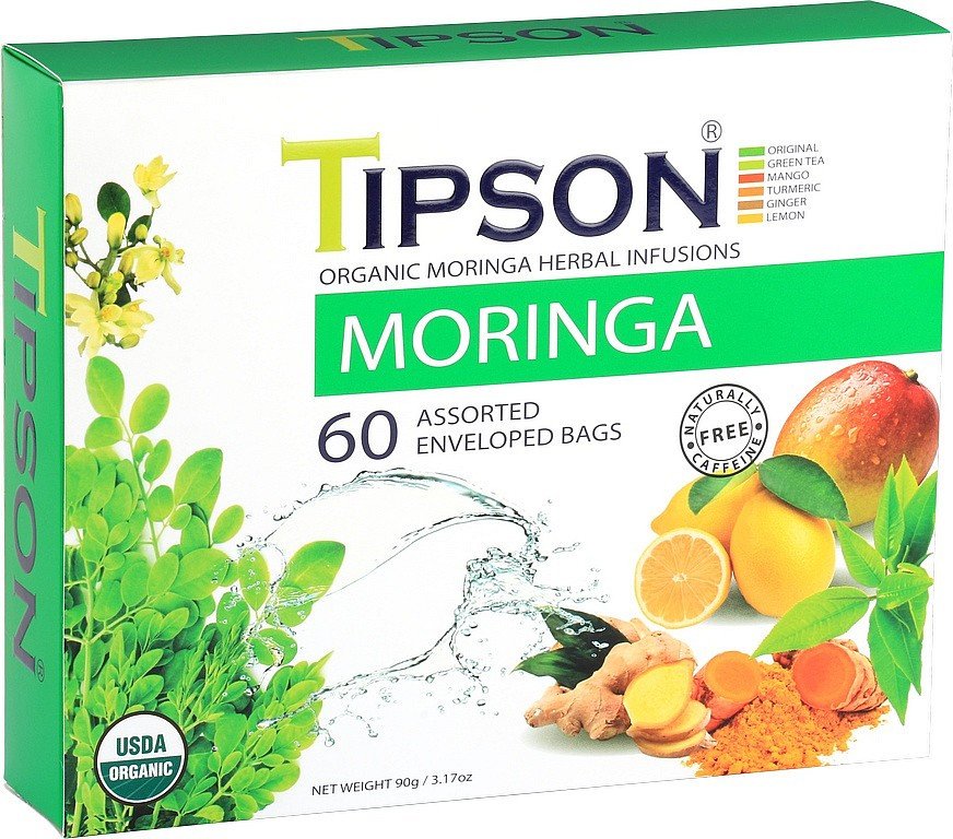 Čaj TIPSON BIO Moringa kazeta 60 ks x 15g