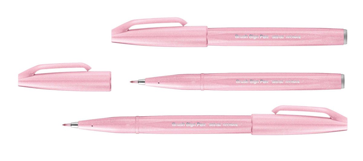 Popisovač Pentel Brush Sign Pen - světle růžový