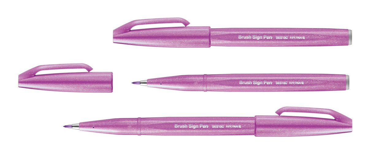 Popisovač Pentel Brush Sign Pen - růžovofialový