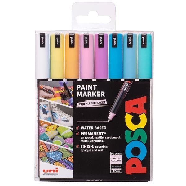 Posca Sada akrylových popisovačů 07 mm - pastelové barvy 8 ks