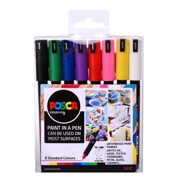 Posca Sada akrylových popisovačů 07 mm - základní barvy 8 ks