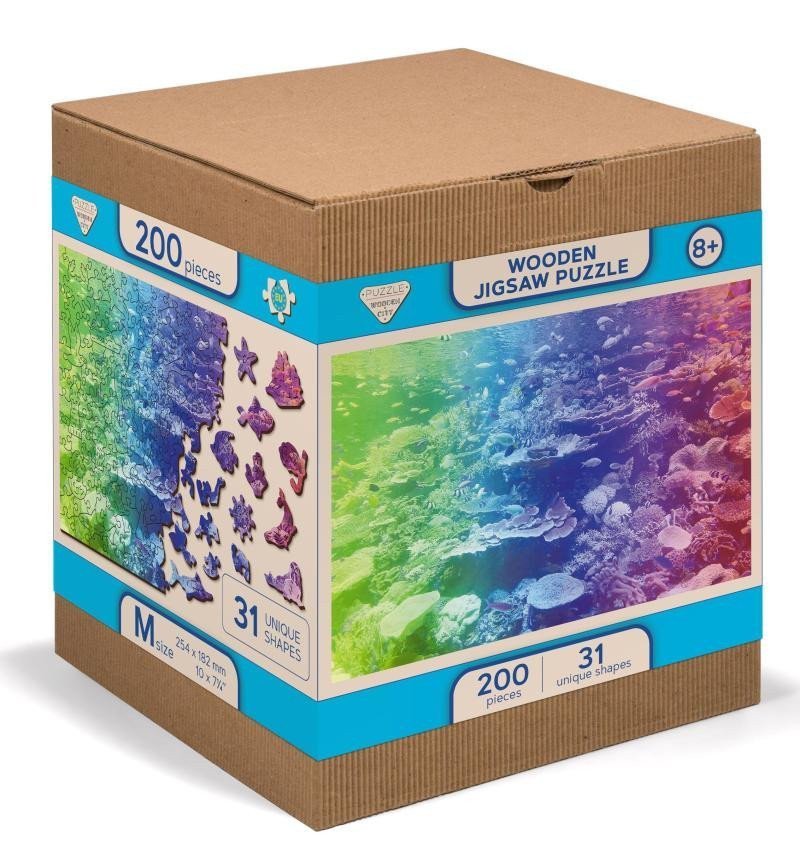 Wooden City Puzzle Korálový útes 200 dílků dřevěné