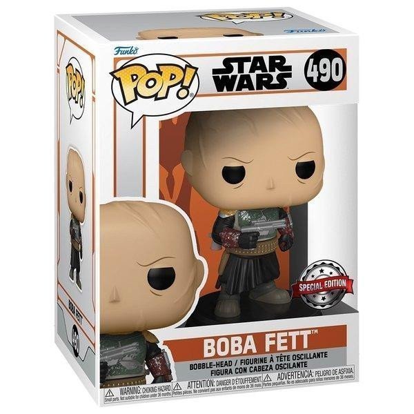 Funko POP Star Wars The Mandalorian - Boba Fett wo helmet exclusive special edition