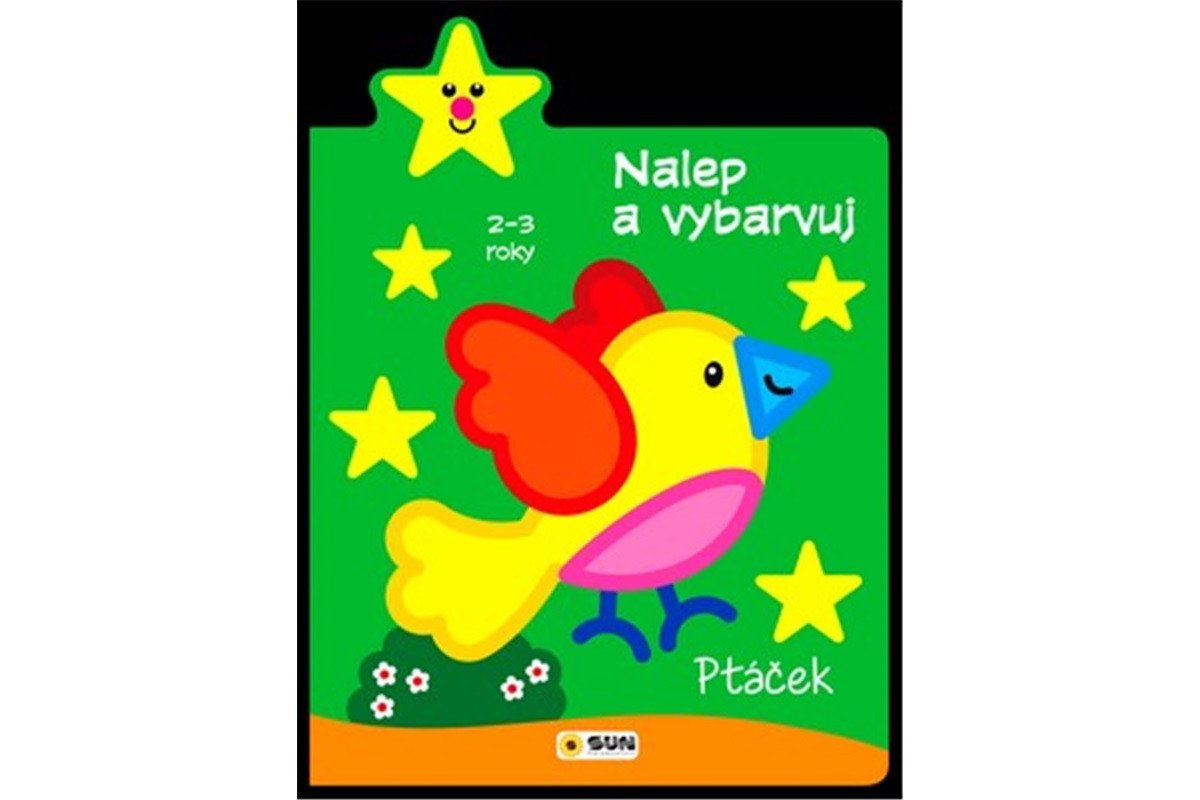 Ptáček 2-3 roky Nalep a vybarvuj