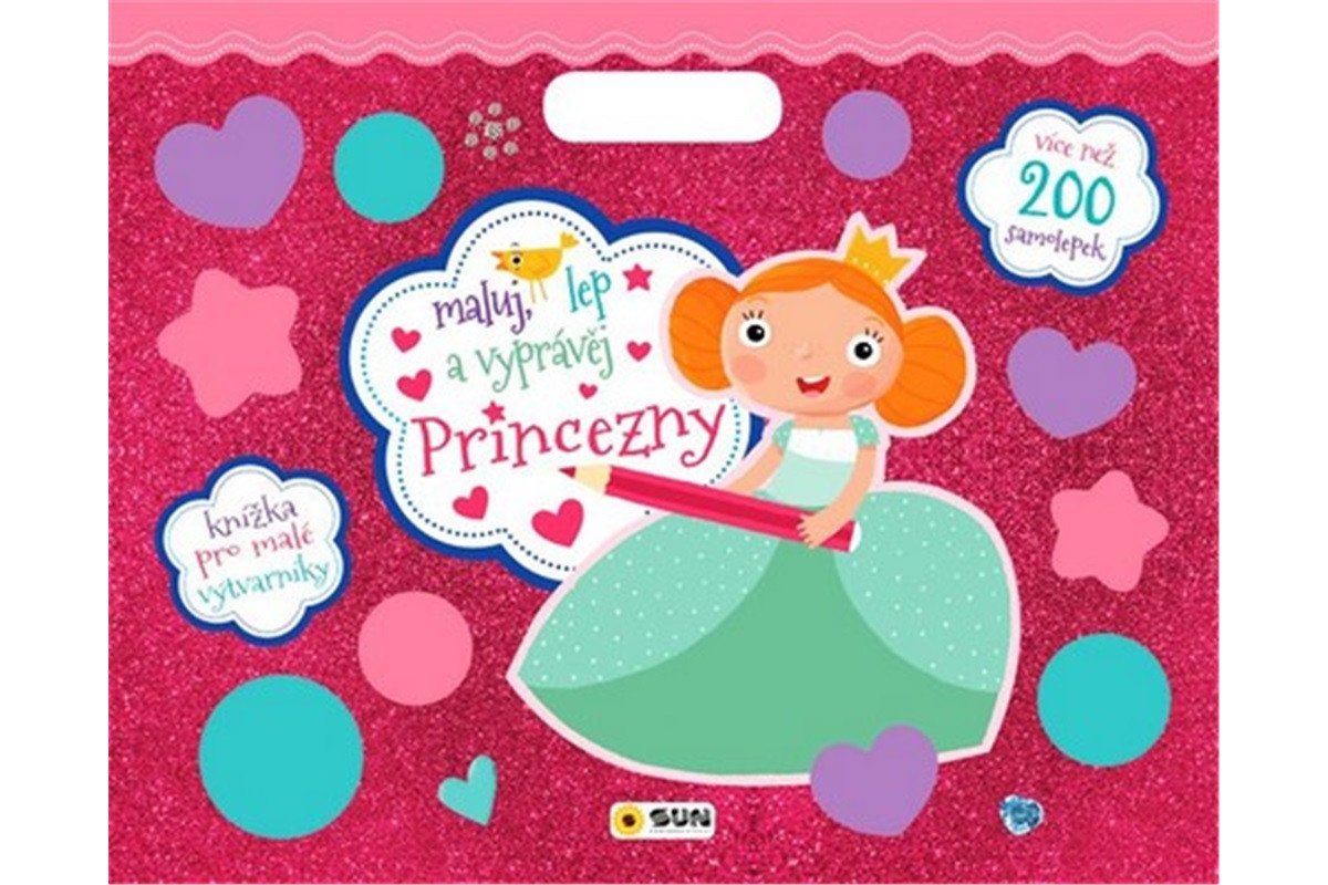 Princezny - Maluj lep a vyprávěj 200 samolepek