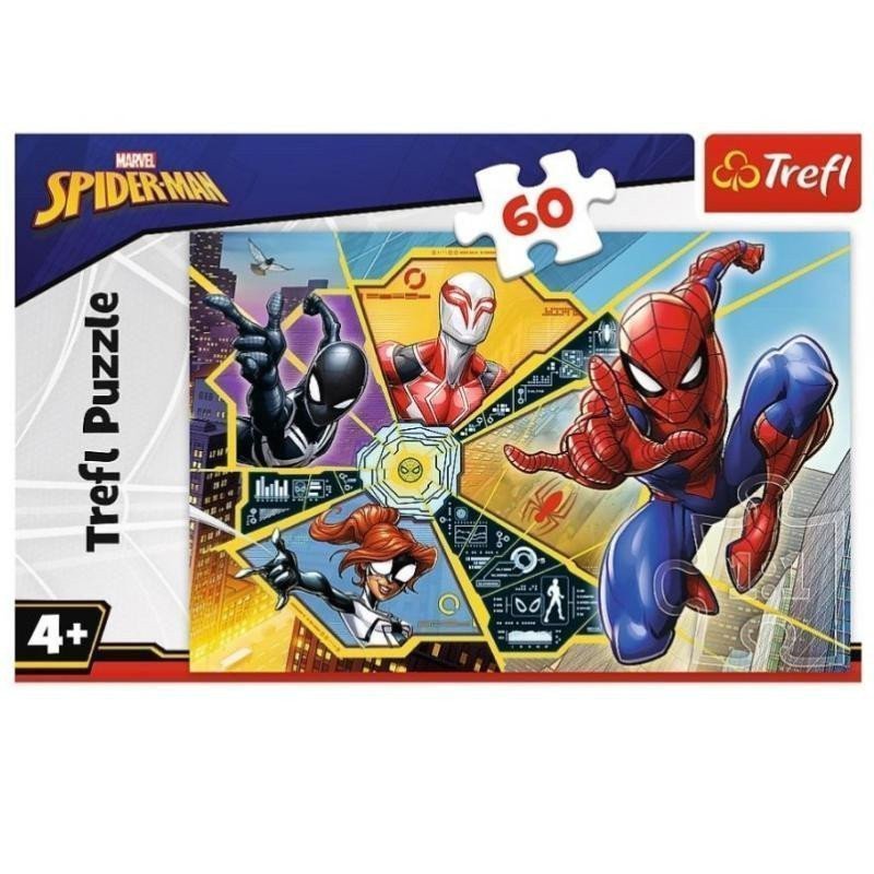 Trefl Puzzle Spiderman - Na síti 60 dílků