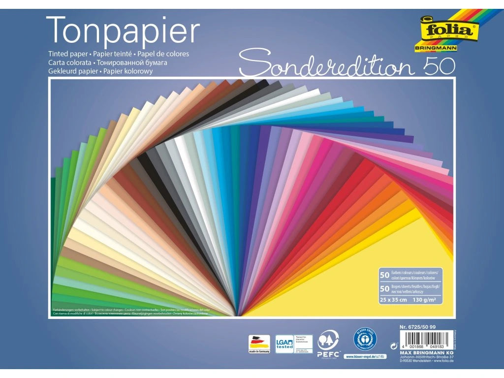 Tonpapier 50 ks 25x35 cm 130 g