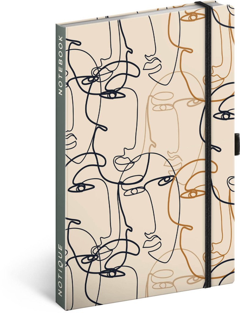 Notes Tvář linkovaný 13 × 21 cm