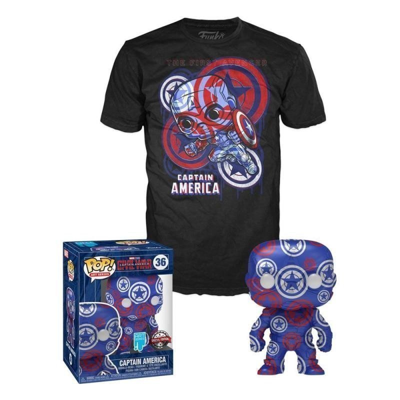 Funko POP Tee Marvel Patriotic Age - Captain America velikost trička XL