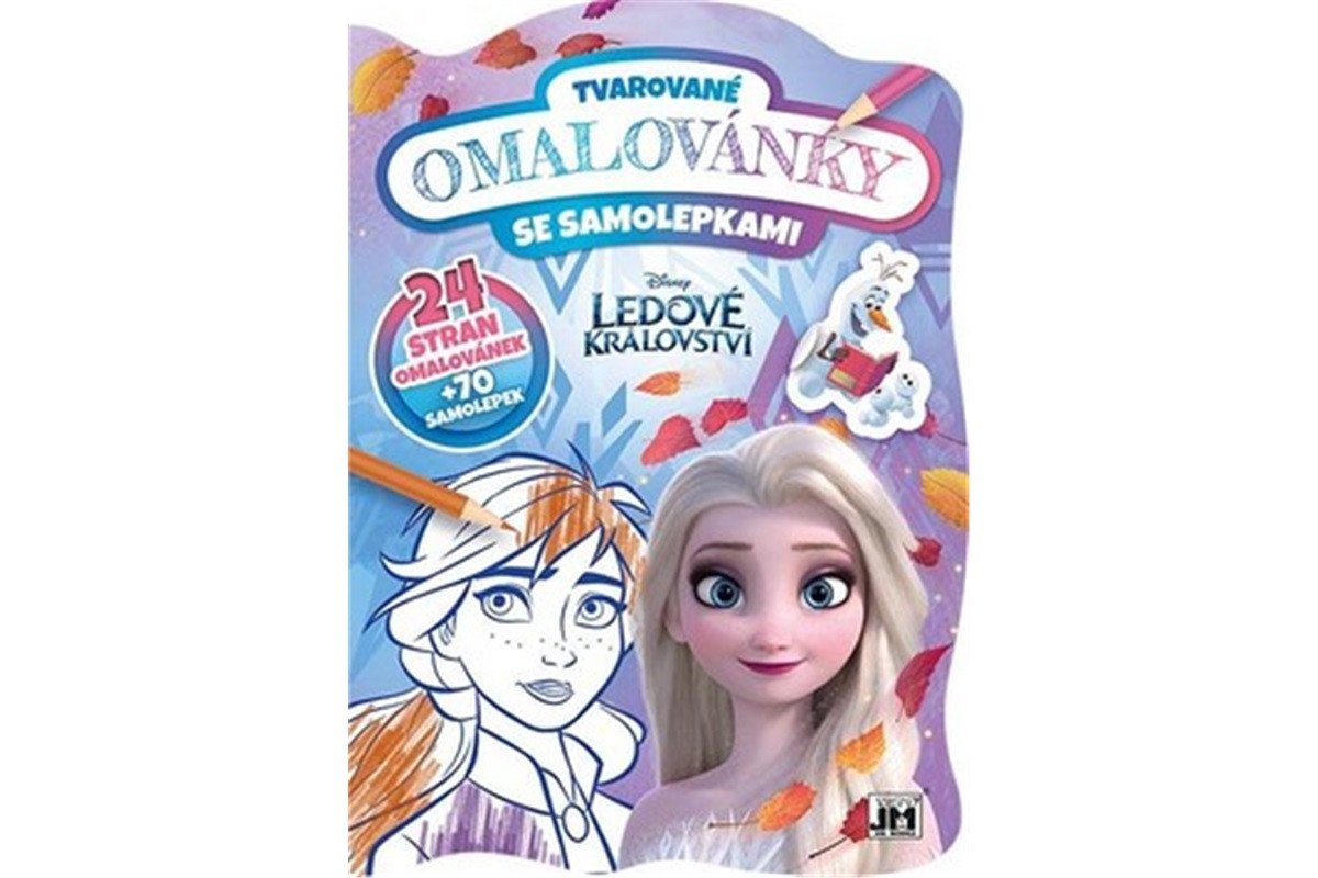 Ledové království - Tvarované omalovánky se samolepkami