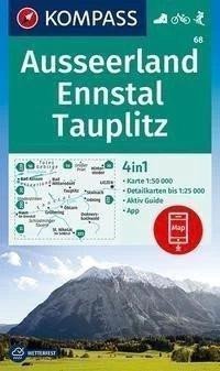 Ausseerland Ennstal Tauplitz 150 000 turistická mapa KOMPASS 68