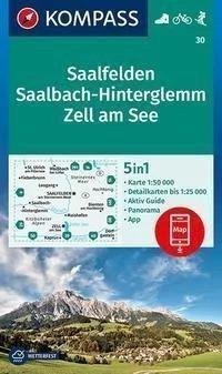 Saalfelden Saalbach-Hinterglemm Zell am See 150 000 turistická mapa KOMPASS 30