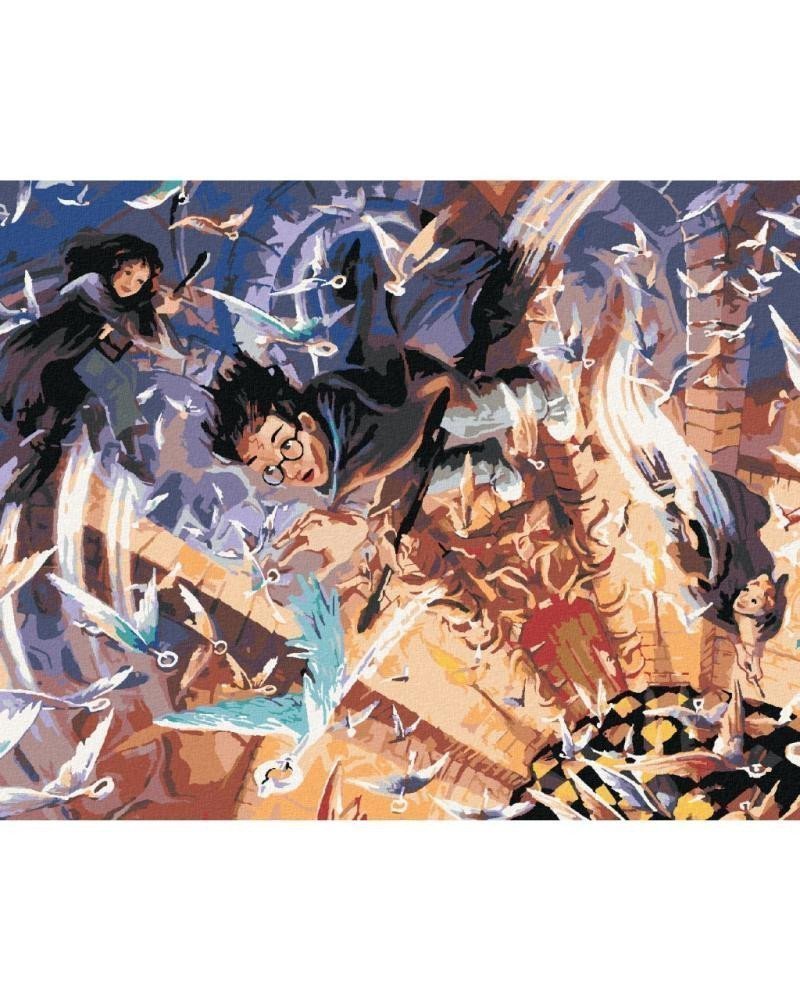 Malování podle čísel 40 x 50 cm Harry Potter - Harry Hermiona a Ron hledají klíč