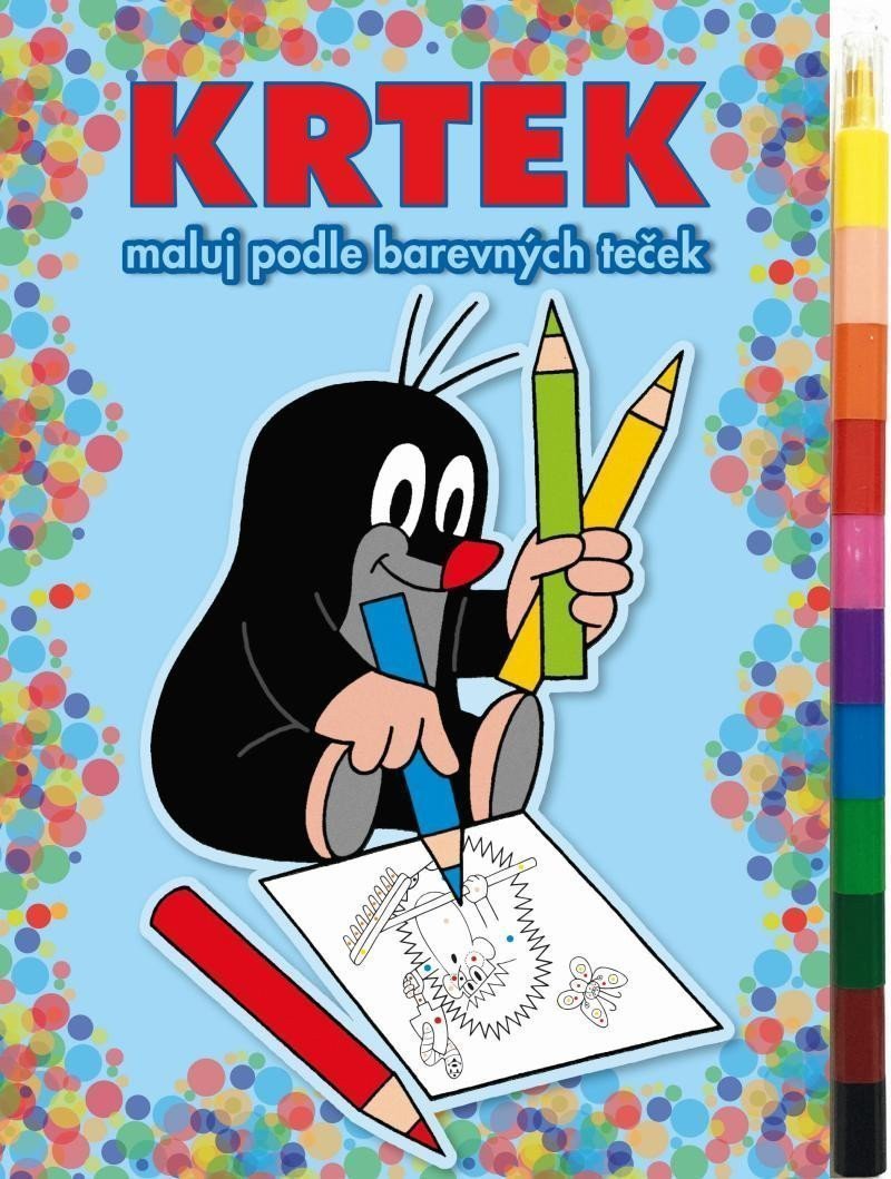 Krtek 2 - Maluj podle barevných teček maxi voskovka