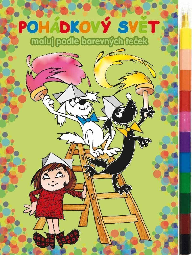 Pohádkový svět - Maluj podle barevných teček maxi voskovky