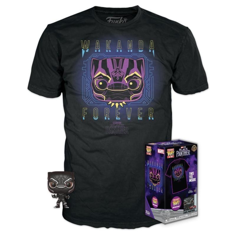 Funko pocket POP Tee Marvel - Black Panter velikost L