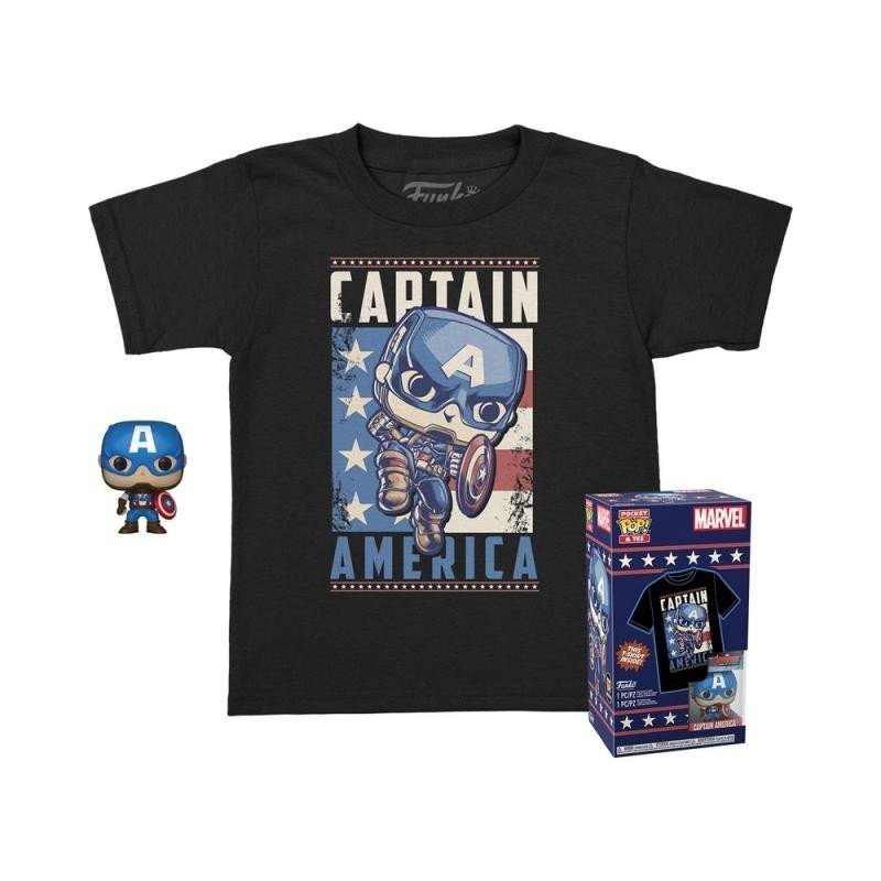 Funko pocket POP Tee Marvel - Captain America velikost XL
