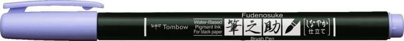 Tombow Štětcový fix Fudenosuke pastel - pastelově levandulový také pro černý papír